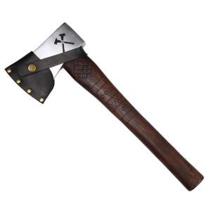 Viking Bushcraft Hatchet with Leather Sheath