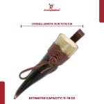 Norwegian Viking Drinking Horn with Leather Frog