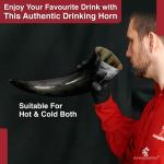 Norwegian Viking Drinking Horn with Leather Frog