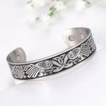 Viking Silver Falcon Cuff Bracelet