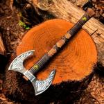 Custom Hand Forged Viking Axe for Camping
