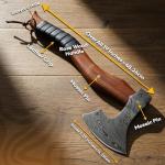 Dessi Viking Damascus Steel Hatchet with Sheath