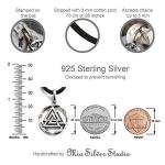 Sterling Silver Valknut Viking Necklace Pendant