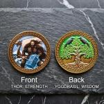 Viking Challenge Coin - Thor and Odin's Ravens