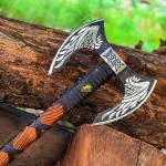 Custom Hand Forged Viking Axe for Camping