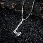 Viking Axe Pendant Necklace in Sterling Silver