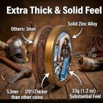 Viking Challenge Coin - Thor and Odin's Ravens