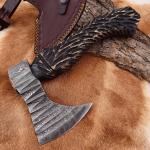 Personalized Damascus Steel Viking Camping Tomahawk Axe