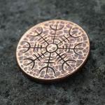 Helm of Awe Copper Amulet Coin