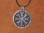 Baldur Silver Vegvisir Viking Compass Pendant Necklace