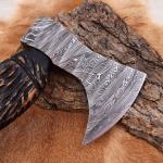 Personalized Damascus Steel Viking Camping Tomahawk Axe