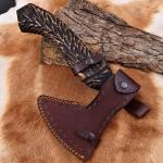 Personalized Damascus Steel Viking Camping Tomahawk Axe