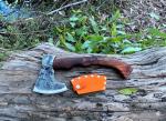 Hand Forged Viking Throwing Axe with Leather Sheath