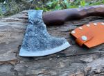 Hand Forged Viking Throwing Axe with Leather Sheath