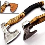 Damascus Steel Viking Camping Axe - 17" Hatchet