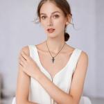 Viking Arrow Necklace in Sterling Silver with Turquoise