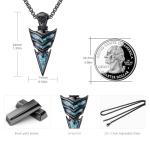 Viking Arrow Necklace in Sterling Silver with Turquoise