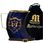 Mythrojan Viking Horn Beer Mug with Brass Detail