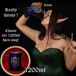 Mythrojan Viking Horn Beer Mug with Brass Detail