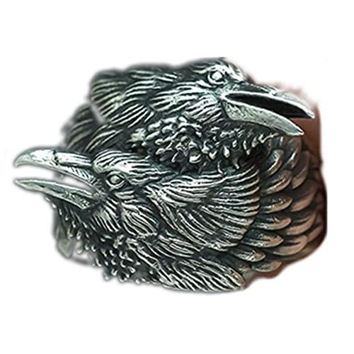 Viking Stainless Steel Raven Ring for Men