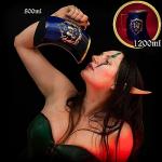 Mythrojan Viking Horn Beer Mug with Brass Detail