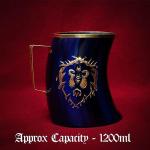 Mythrojan Viking Horn Beer Mug with Brass Detail