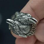 Viking Stainless Steel Raven Ring for Men