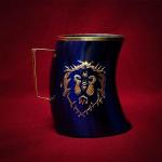 Mythrojan Viking Horn Beer Mug with Brass Detail