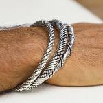 Viking Style 3-Piece Sterling Silver Bracelet Set