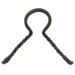 Brass-Decorated Medieval Drinking Horn with Stand