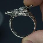 Viking Stainless Steel Raven Ring for Men