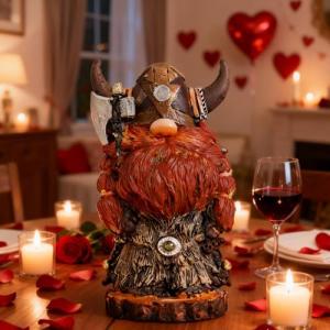 Viking Gnome Figurine - Nordic Warrior Statue