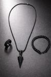 Men’s Viking Black Metal Jewelry Set