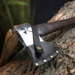 Viking Bushcraft Hatchet with Leather Sheath