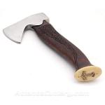 Viking Hand Forged Engraved Throwing Axe with Sheath