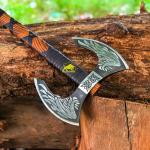 Custom Hand Forged Viking Axe for Camping