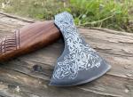 Viking-Style Hand Forged Carbon Steel Hatchet