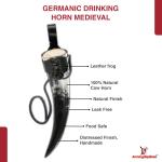 Germanic Ceremonial Drinking Horn for Feasting