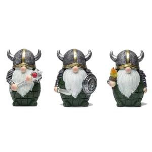 Viking Warrior Gnome Figurines Set – Home Decor
