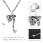 Viking Odin Axe Pendant Necklace in Silver