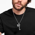 Viking Odin Axe Pendant Necklace in Silver