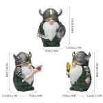 Viking Warrior Gnome Figurines Set – Home Decor