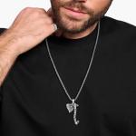 Viking Odin Axe Pendant Necklace in Silver