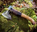 Personalized Carbon Steel Viking Valhalla Battle Axe