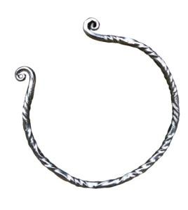 Hand Forged Celtic Iron Torc Necklace for Vikings