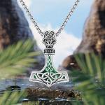 Thor's Hammer Necklace - Sterling Silver Viking Pendant