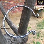 Hand Forged Celtic Iron Torc Necklace for Vikings