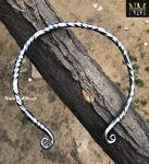 Hand Forged Celtic Iron Torc Necklace for Vikings
