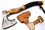 Damascus Steel Viking Camping Axe - 17" Hatchet