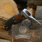 Handmade Carbon Steel Viking Hatchet with Leather Sheath